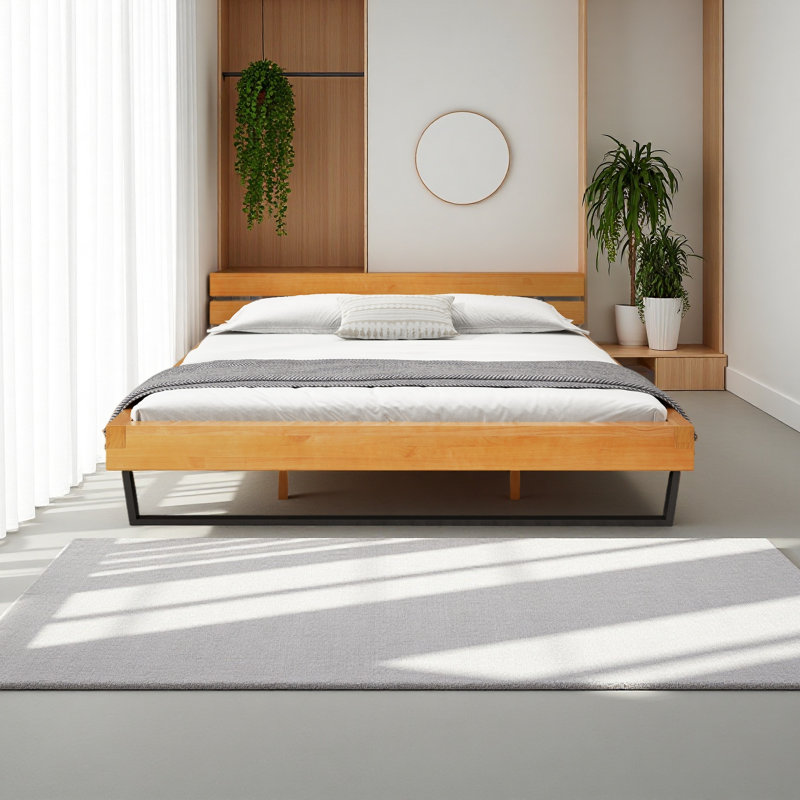 PINE WOOD BED FRAME, King