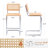 Marlow Modern 24.8" Cane Rattan Cantilever Counter Stools with Metal Frame-957660052