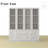 Storage Cabinet With Frosted-Glass-Door And 2 Drawers