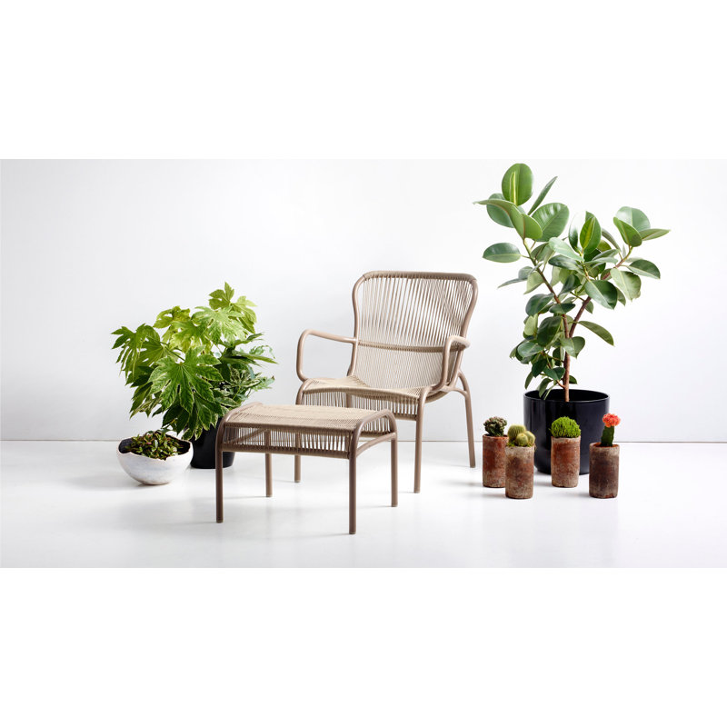 Loop Outdoor Ottoman, Taupe