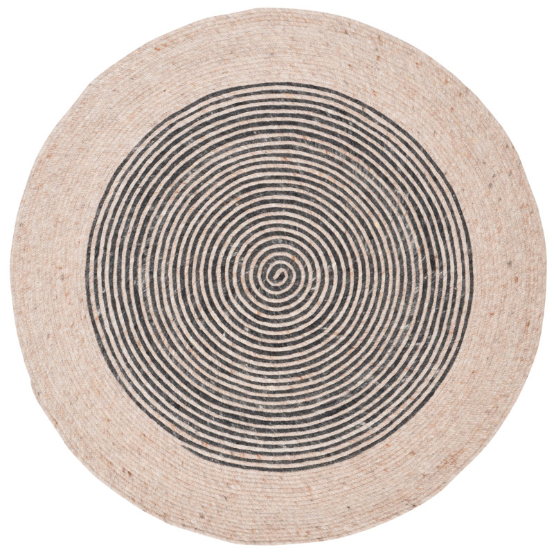 Copeland Hand Woven 0.6 Wool, 0.4 Cotton Geometric Rug, Round 9'