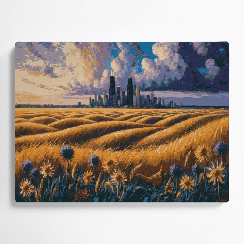 États-Unis, Illinois, art mural en métal mauve, H 11 po x l 14 po x P 0,05 po