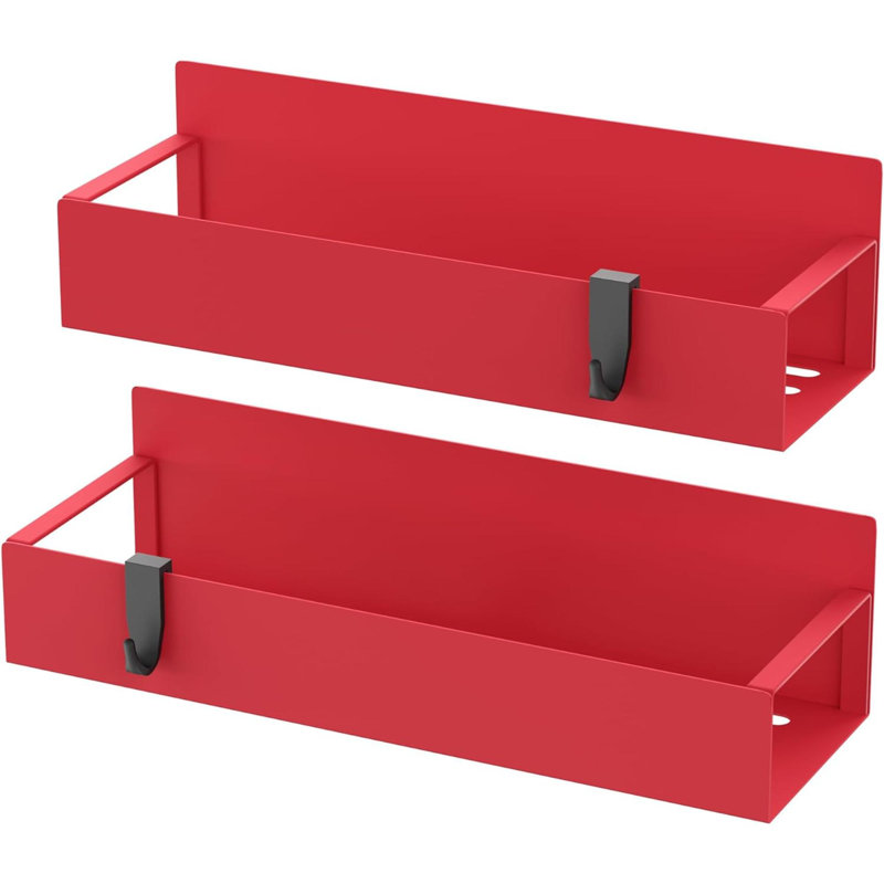 Wall Mounted Required Spice Rack, Red