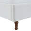 Très grand lit tapissier à oreilles Hannah / très grande tête de lit tapissier de 54 po Hannah / Toile texturée de qualité supérieure d'aspect chenille ivoire / motifs minimalistes / aucun sommier nécessaire / assemblage facile / très grand lit