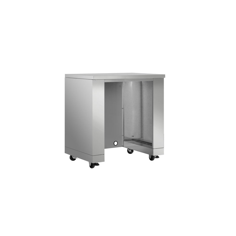 Armoire pour réfrigérateur autoportante en acier inoxydable de 39,19 po