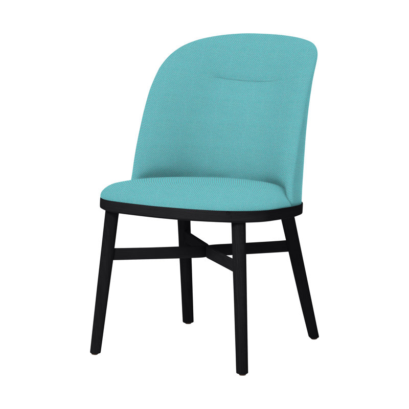 Bund Upholstered Dining Chair, Onyx Oak, Omega Dark Brown
