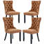 Chaises de salle à manger en velours, chaise de salle à manger rembourrée haut de gamme avec anneau clouté-511006614-531111163-534739512