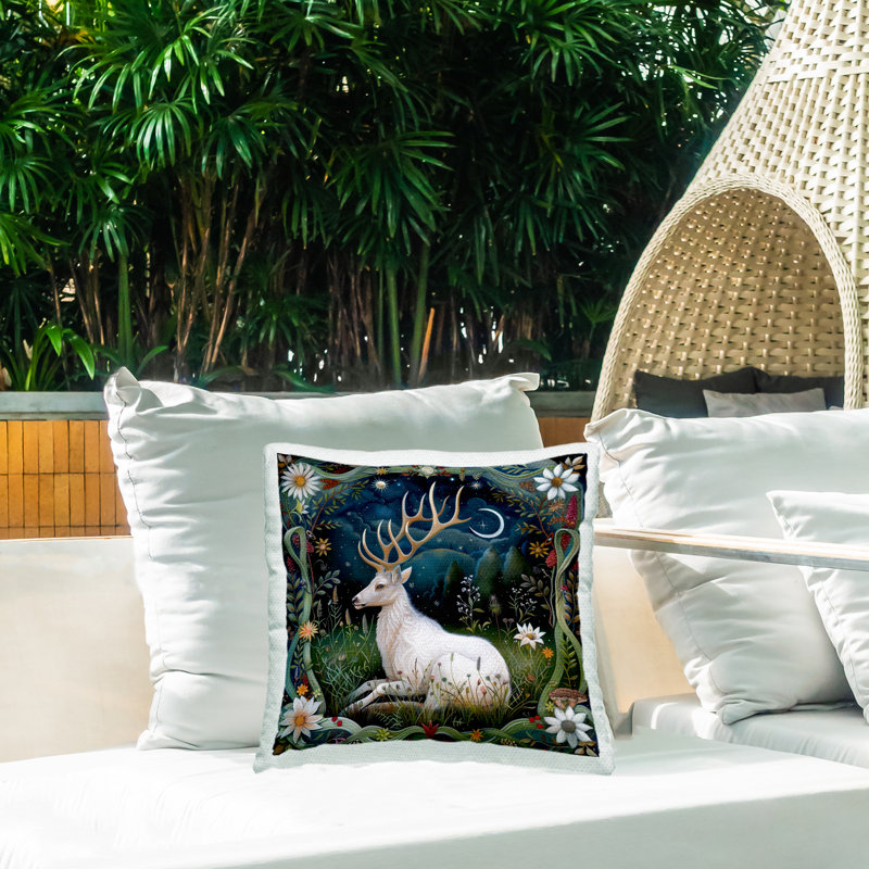 Coussin d'extérieur White Deer