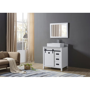 32'' Single Bathroom Vanity with Marble Top