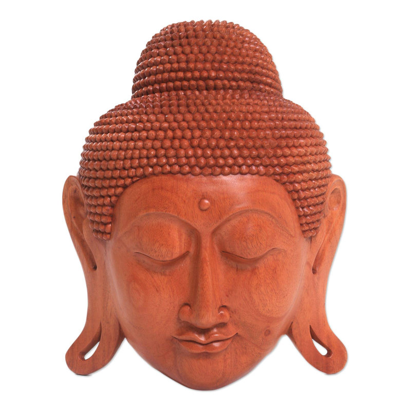 Masque de bois d’acajou Bouddha Bungalow Rose Béatific