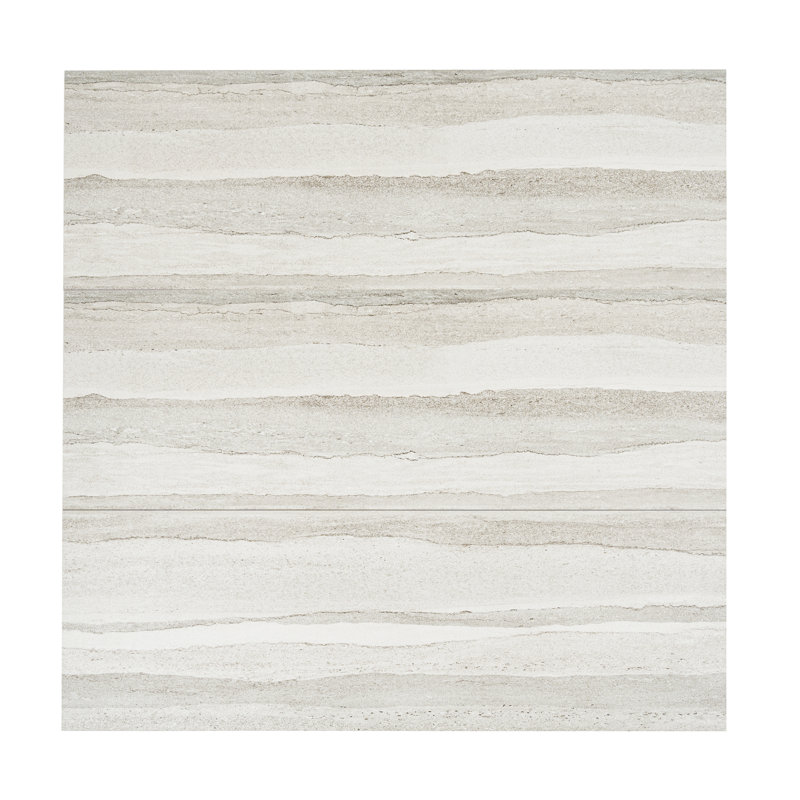 Carrelage mural en céramique aspect pierre grand format 12 x 36 Arenza (11,63 pieds carrés / boîte) - paquet de 4, Beige/gris
