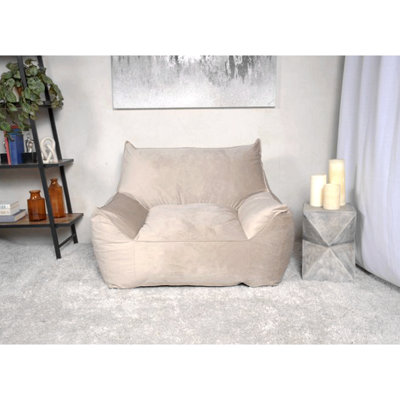 Fauteuil à billes en velours de coton avec accoudoirs Allea
