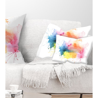 Abstract Blots Aquarelle Art - Abstract Printed Pillow