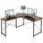 Wainscott L-Shaped Metal Base Computer Desk