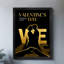 Art mural rétro noir, Saint-Valentin, amour éternel, impressions rétro-971943388