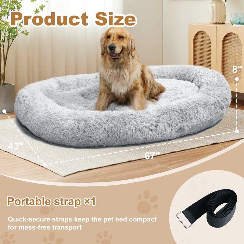 Lit pour chien Jumbo, Gris clair