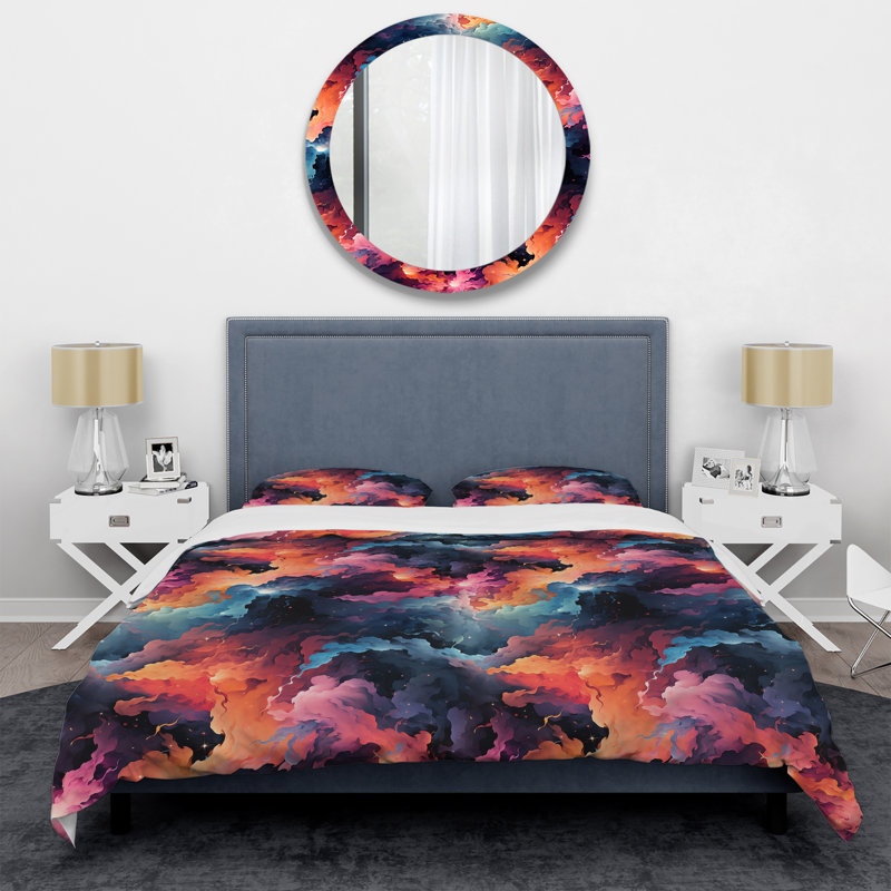Ensemble de housse de couette Cosmic Camo Odysee, Housse de couette pour grand lit et 2 taies décor