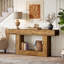 Console 63 po en bois pour le vestibule, table étroite derrière le canapé pour le salon, le couloir-649975209