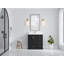 Boston 36 po X P 22 po Meuble-lavabo en fer forgé D avec quartz Cove Edge