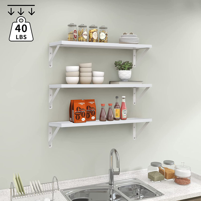 Ensemble de 3 tablettes murales