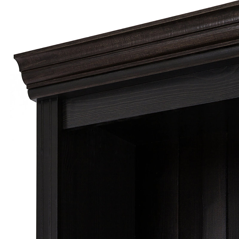 Mallouk 223cm H x 74cm W Standard Bookcase, Brown