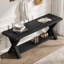Banc de rangement en bois massif de 43,3 po de largeur-1271049664