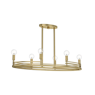Tallant Plug & Play 6-light Chandelier in Transitional and Modern Style