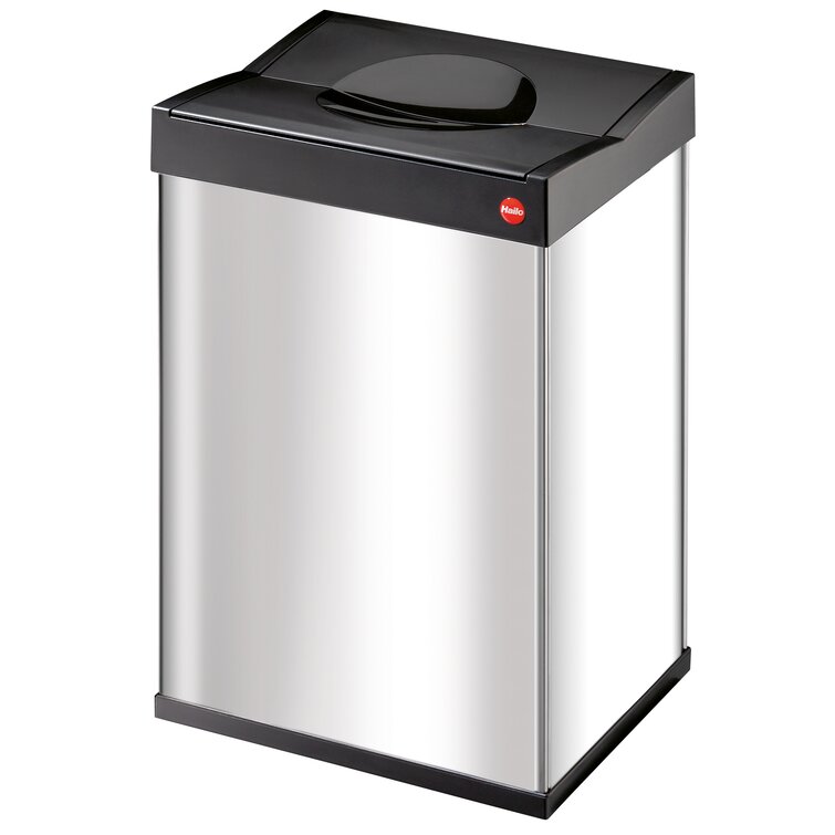 Hailo USA Inc. Big Box 9.2 Gallon Trash Can Silver