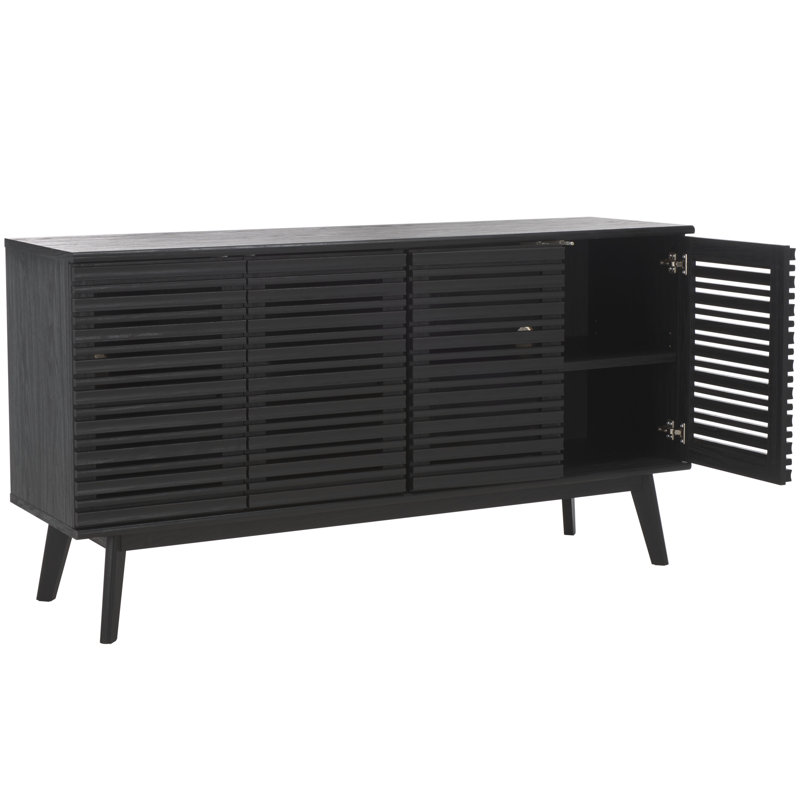 Daima 62.4" W Storage TV Stand, Black
