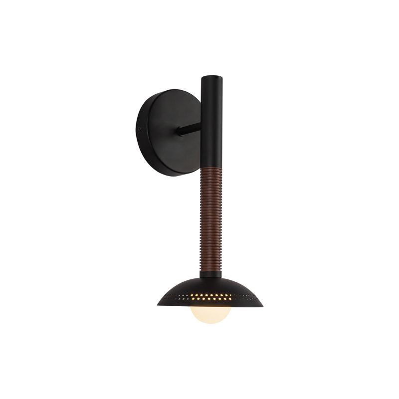 Dimmable LED Bath Sconce, Black, White/Matte Black