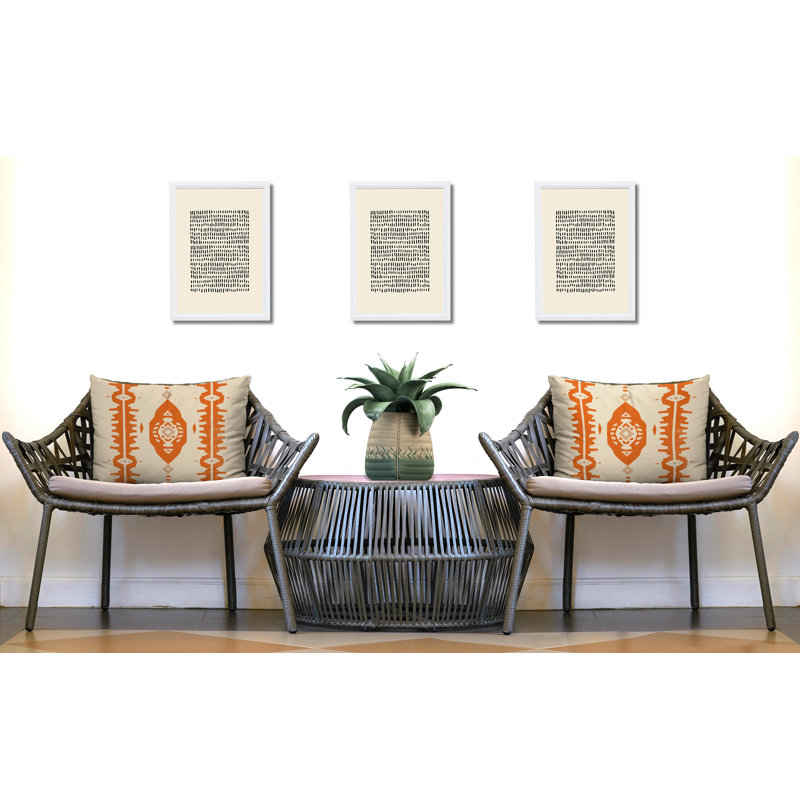 Oreiller réversible intérieur / extérieur Malia, 20 po x 14 po, Orange
