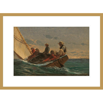 «The Flirt» par Winslow Homer - impression giclée encadrée