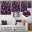 Cubisme mauve et beige abstrait géométrique - art mural géométrique en métal-135282117