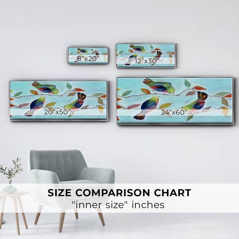 Bitty Birds I- Framed Canvas