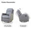 Fauteuil inclinable pivotant en similicuir McGuffey avec base en métal-1341375072