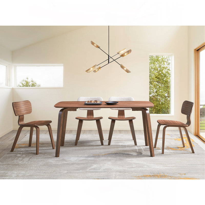 Casson 5Pcs Walnut Finish Dining Room Set