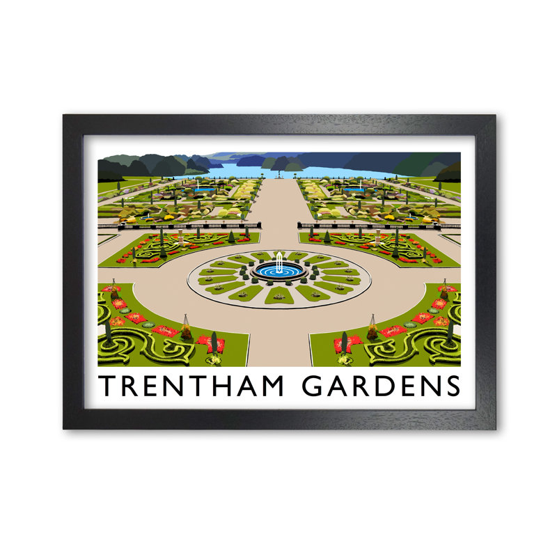 Trentham Gardens by Richard O'Neill - Print, Black Framed, 29.7cm H x 42cm W x 3cm D