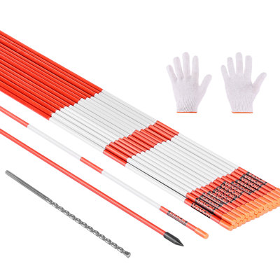 Reflective Driveway Markers 5/16" Dia 60 in Snow Stakes Reflectors Orange