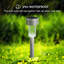 Lumières solaires d'extérieur, acier inoxydable - imperméable, paysage à DEL, lumières de jardin pour l'allée