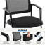 4 Pack Mesh Back Stacking Arm Chairs, Guest Reception Chairs, Ergonomic Office Chair With Armrests-107096127