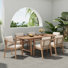 Ensemble repas 7 pièces avec table extensible et coussins Riehlin