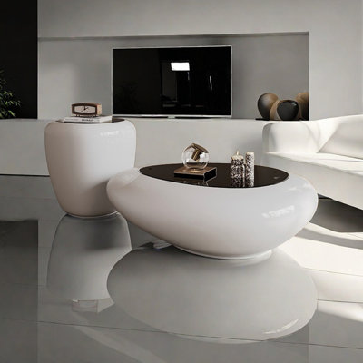 Creative pebble shaped design coffee table