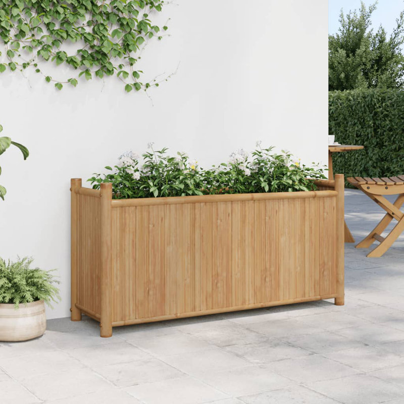 Jardinière en bambou Bayou Breeze 15,7 po x 15,7 po x 31,5 po, H 19,7 po x l 39,4 po x P 11,8 po