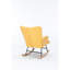 Fauteuil à bascule ergonomique, revêtement en velours jaune pour fauteuil confortable, fabrication à long terme