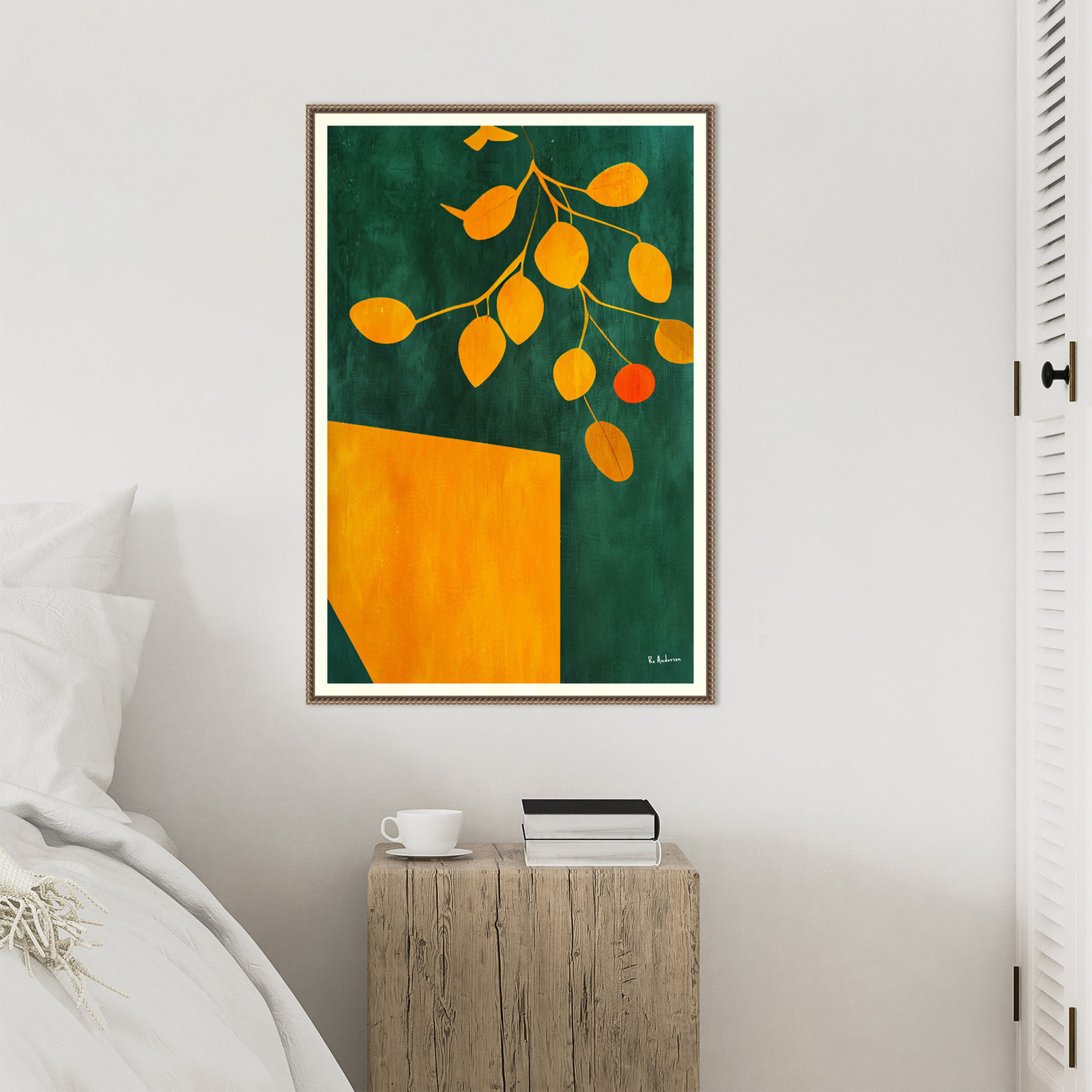 Golden Autumn Leaves by Bo Anderson, 33" H x 23" W x 2" D