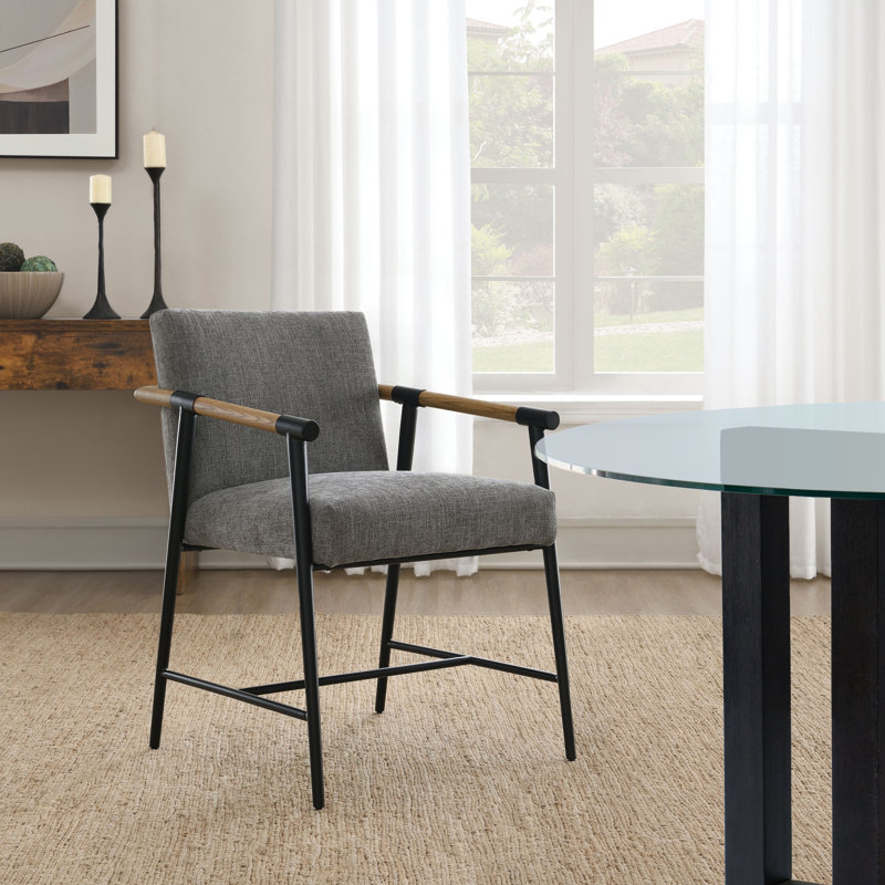 Sorine 19.7'' H Upholstered Ash Armchair, Gray