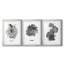 B&W Plante d'intérieur I - Impression encadrée sur mesure de qualité supérieure - 3 pièces-1042951777-1042951779