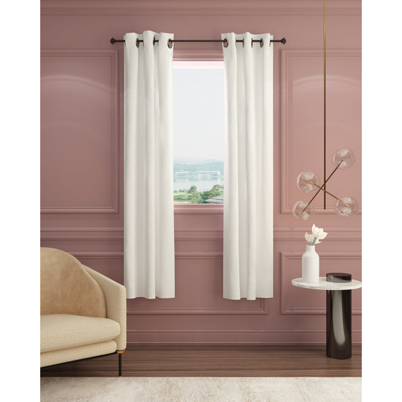 Mileti Blackout Sliding Panel Pair, 52" W x 84" L, White