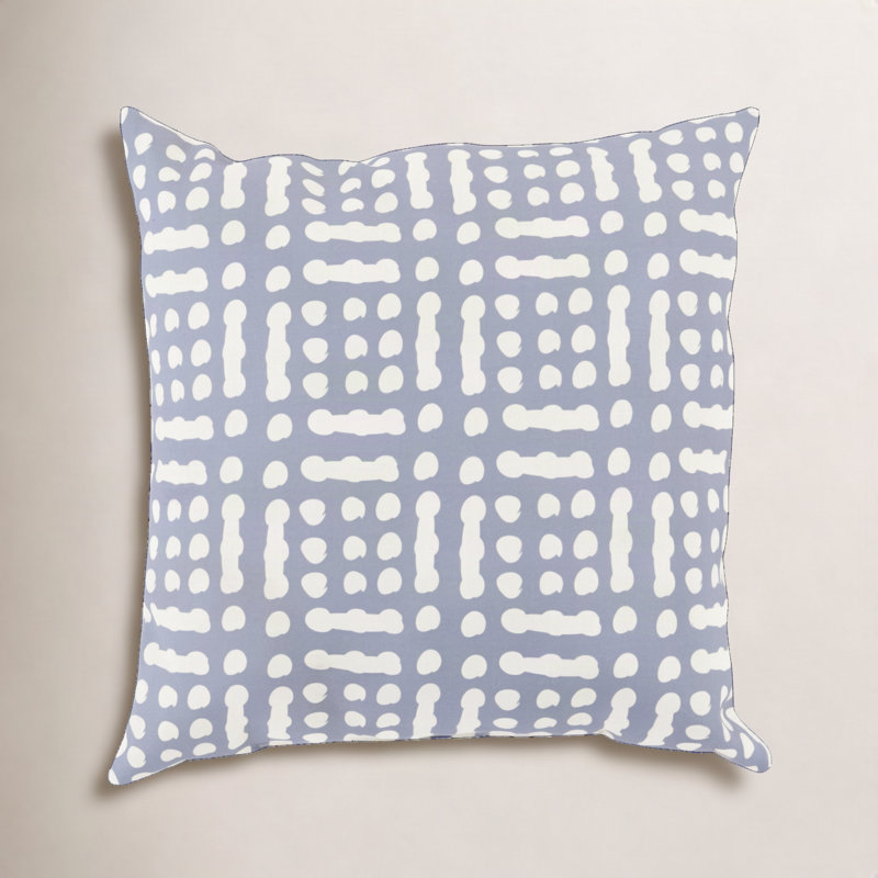 Winsor Geometric Outdoor Throw Pillow, 20" H x 20" W x 5" D, Gray/Neutral