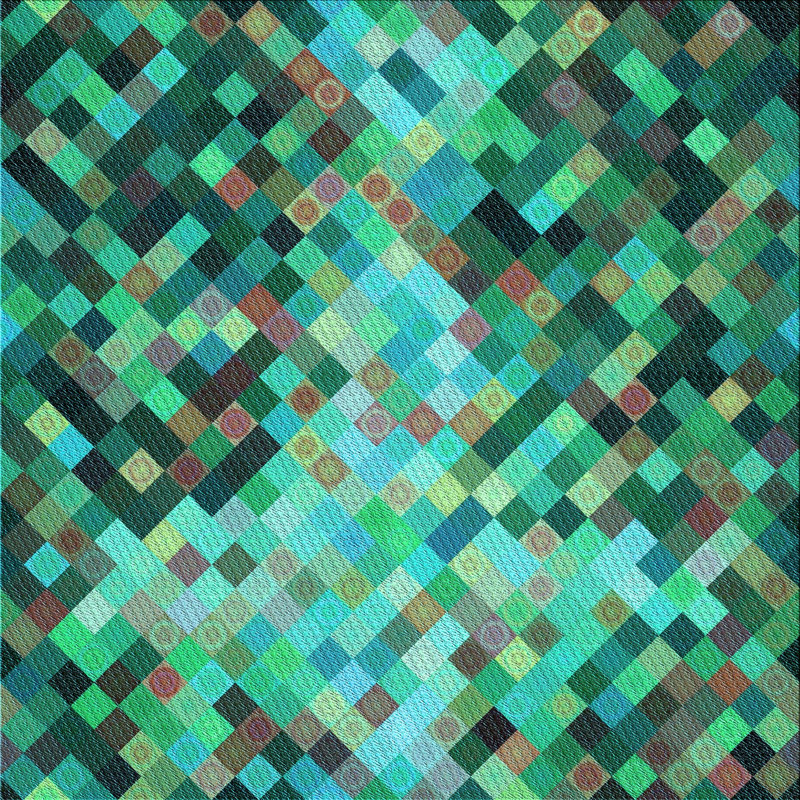 Geometric Indoor Rug, Square 4'